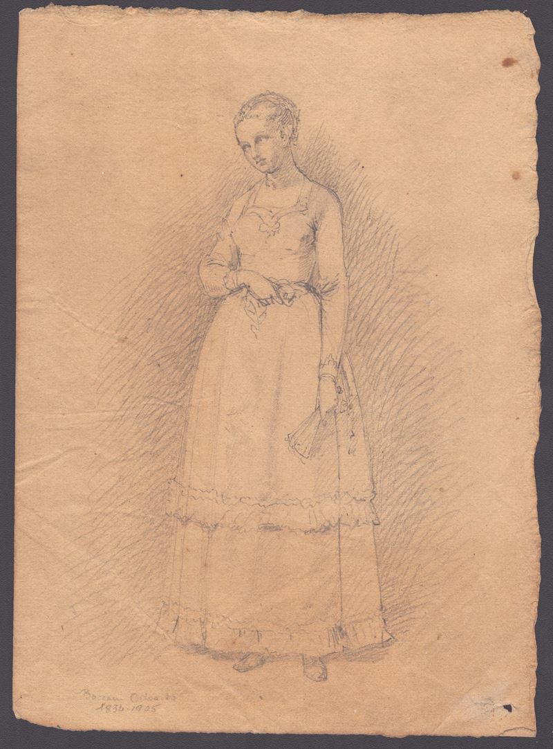 Odoardo Borrani - Donna con un Ventaglio