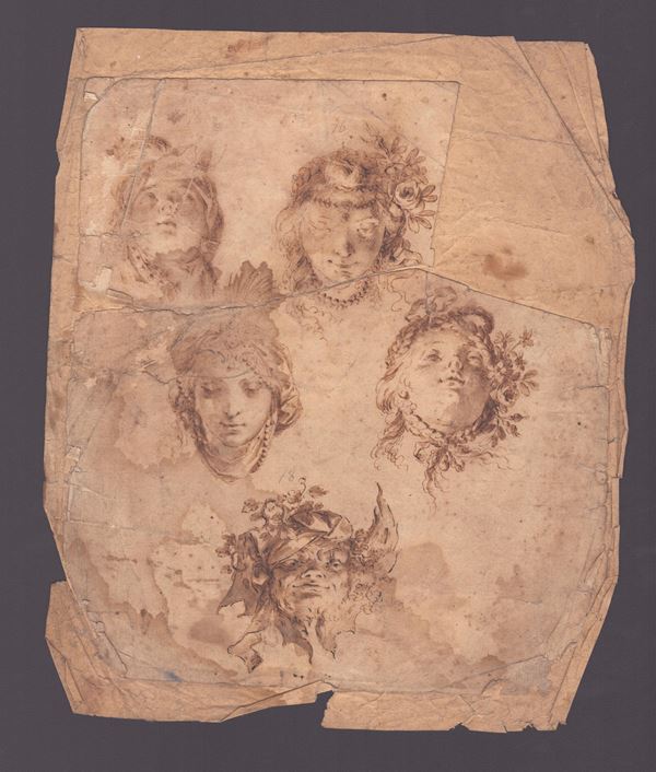 Studies for Five Heads