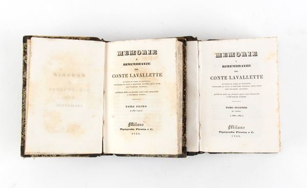 Memorie e Rimembranze del Conte Lavallette - II volumi 