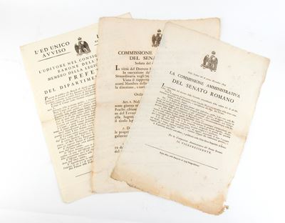 Tre Bandi Napoleonici di Roma sul Fiume Tevere