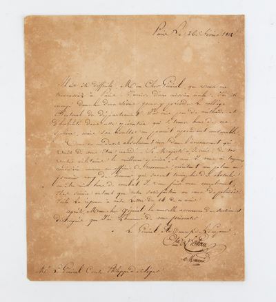 Lettera Autografa Aiutanti di Campo Dell'imperatore Mouton