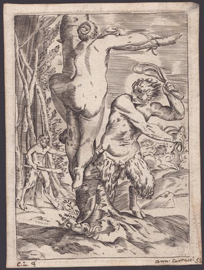 Satiro e una Ninfa, da Lascivie