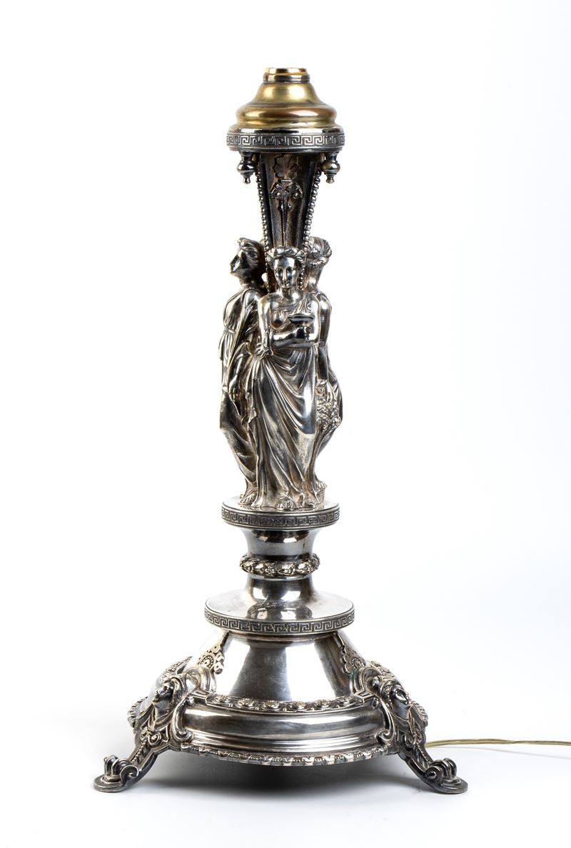 James Dixon & Sons - Lampada Inglese in Metallo Argentato