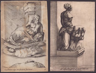 Alexandri Magni Miles, Vuoto Pasquinus... | Acqua Traiana, Vulgo Marphorius in Foro Boario