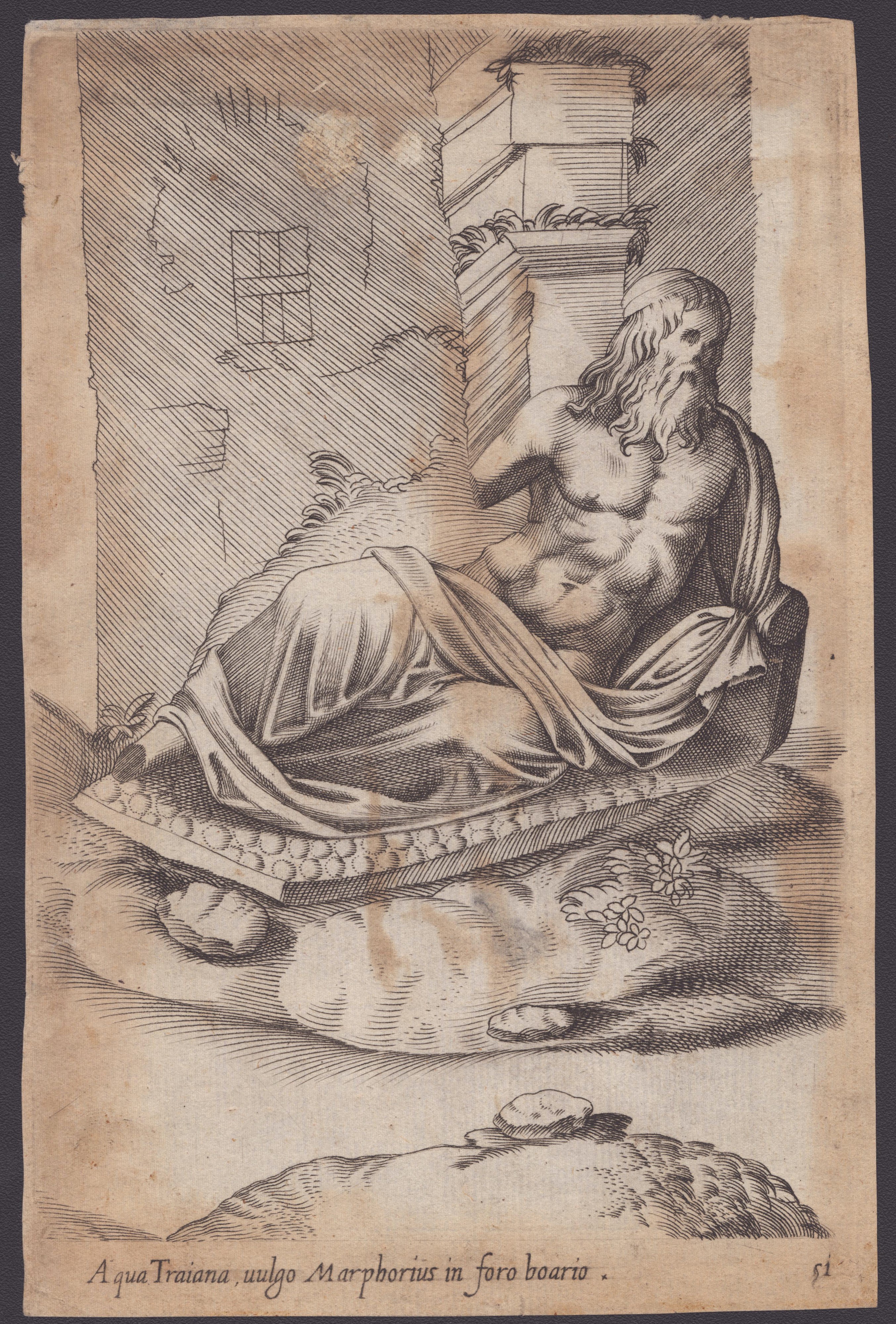 Giovanni Battista Cavalieri - Alexandri Magni Miles, Vuoto Pasquinus... | Acqua Traiana, Vulgo Ma...