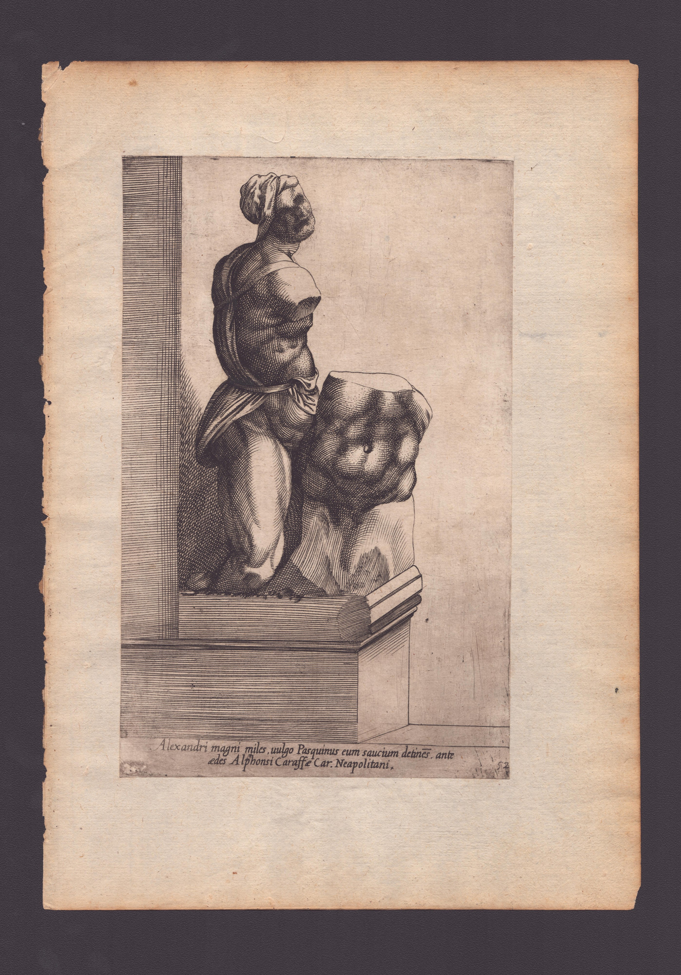 Giovanni Battista Cavalieri - Alexandri Magni Miles, Vuoto Pasquinus... | Acqua Traiana, Vulgo Ma...