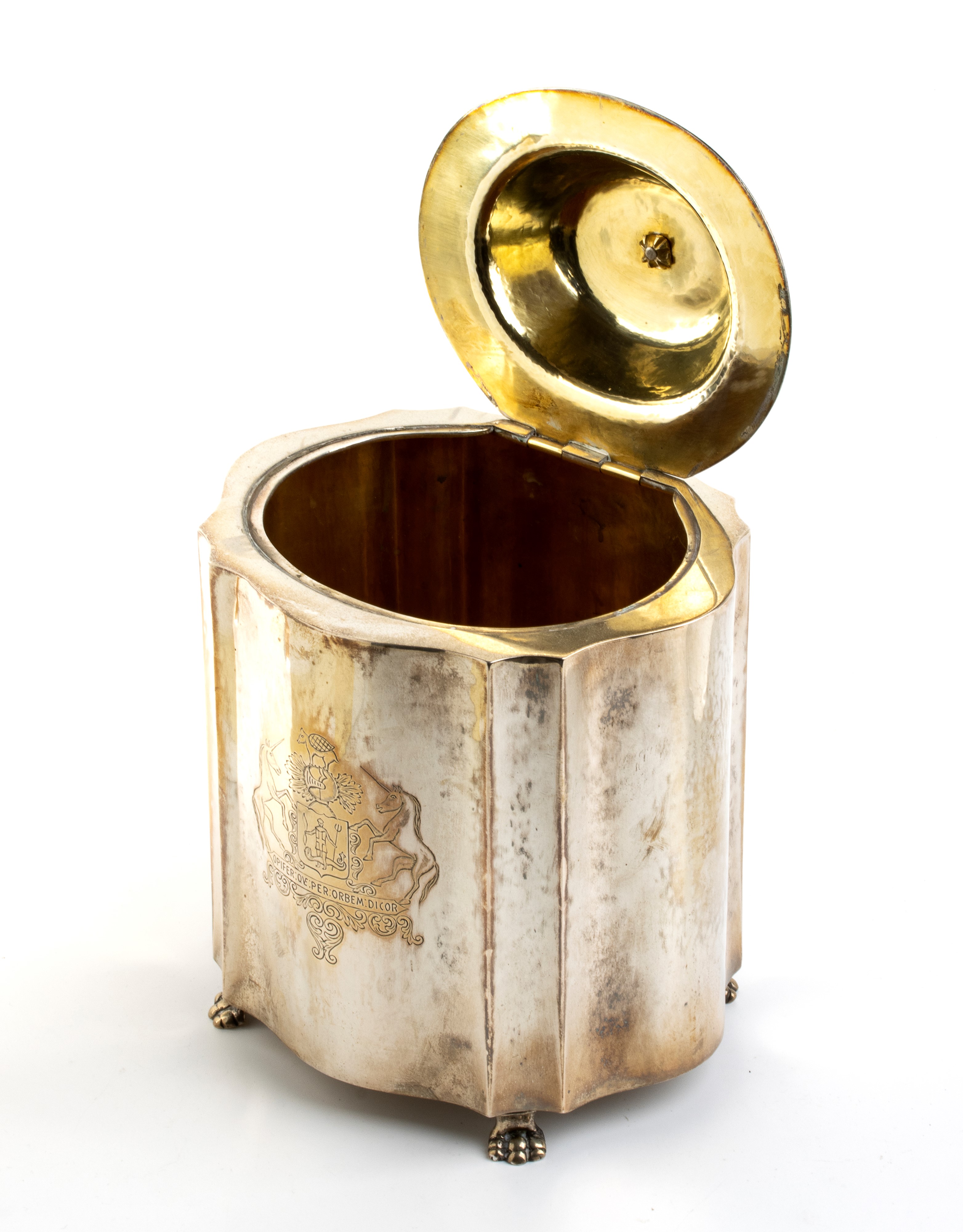 Biscottiera in Argento con Stemma Nobiliare della Worshipful Society Of Apothecaries