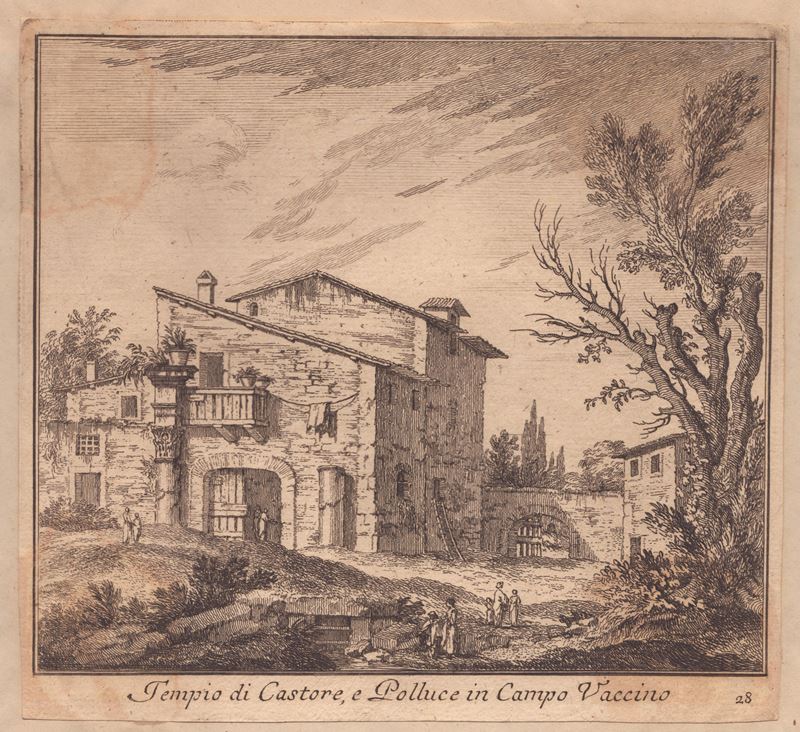 Philothée François Duflos - Tempio di Casstore, e Polucce in Campo Vaccino