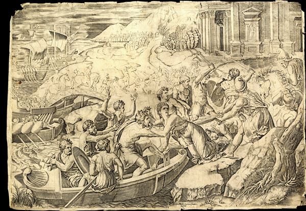 Marcantonio Raimondi - Tha Abduction of Helen