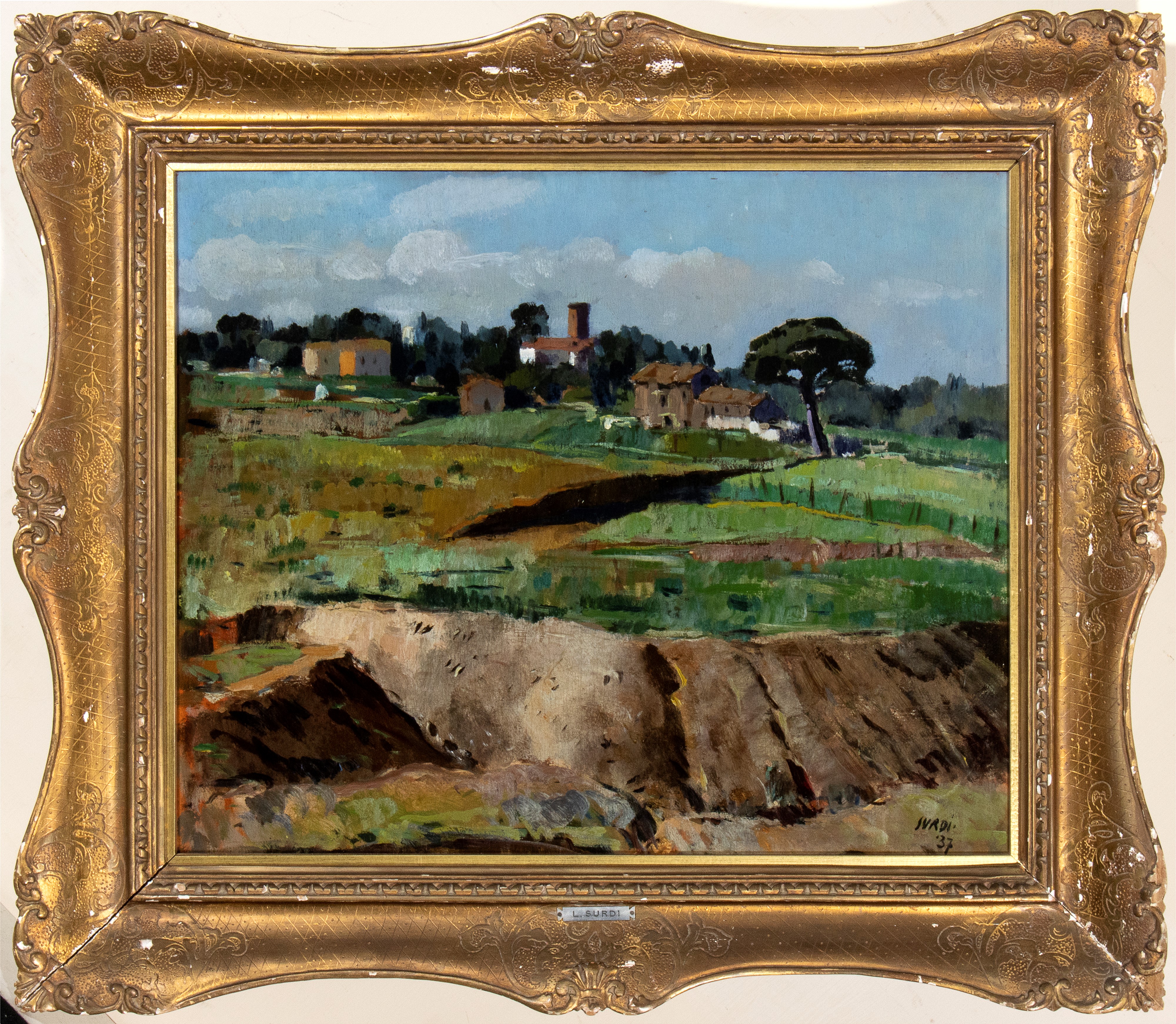 Luigi Surdi - Veduta di Campagna a Cerqueto