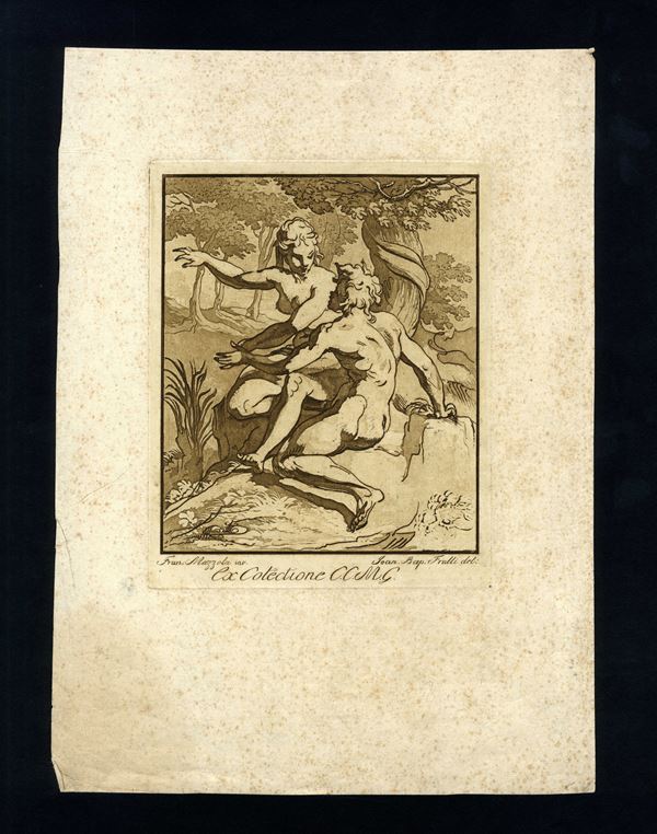 Giovanni Battista Frulli - Young couple by a tree
