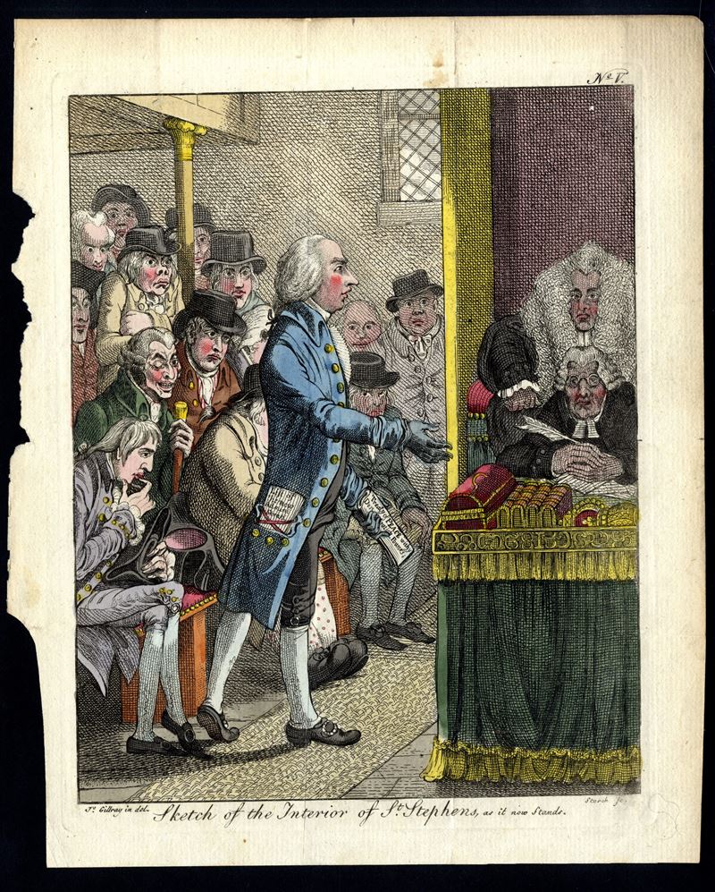 James Gillray - Sketch Of The Interior Of St Stephens, As It Now Stands