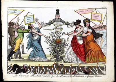 La Couronne Théatrale Disputée Par Les Demoiselles Duchesnois & Georges Weimer