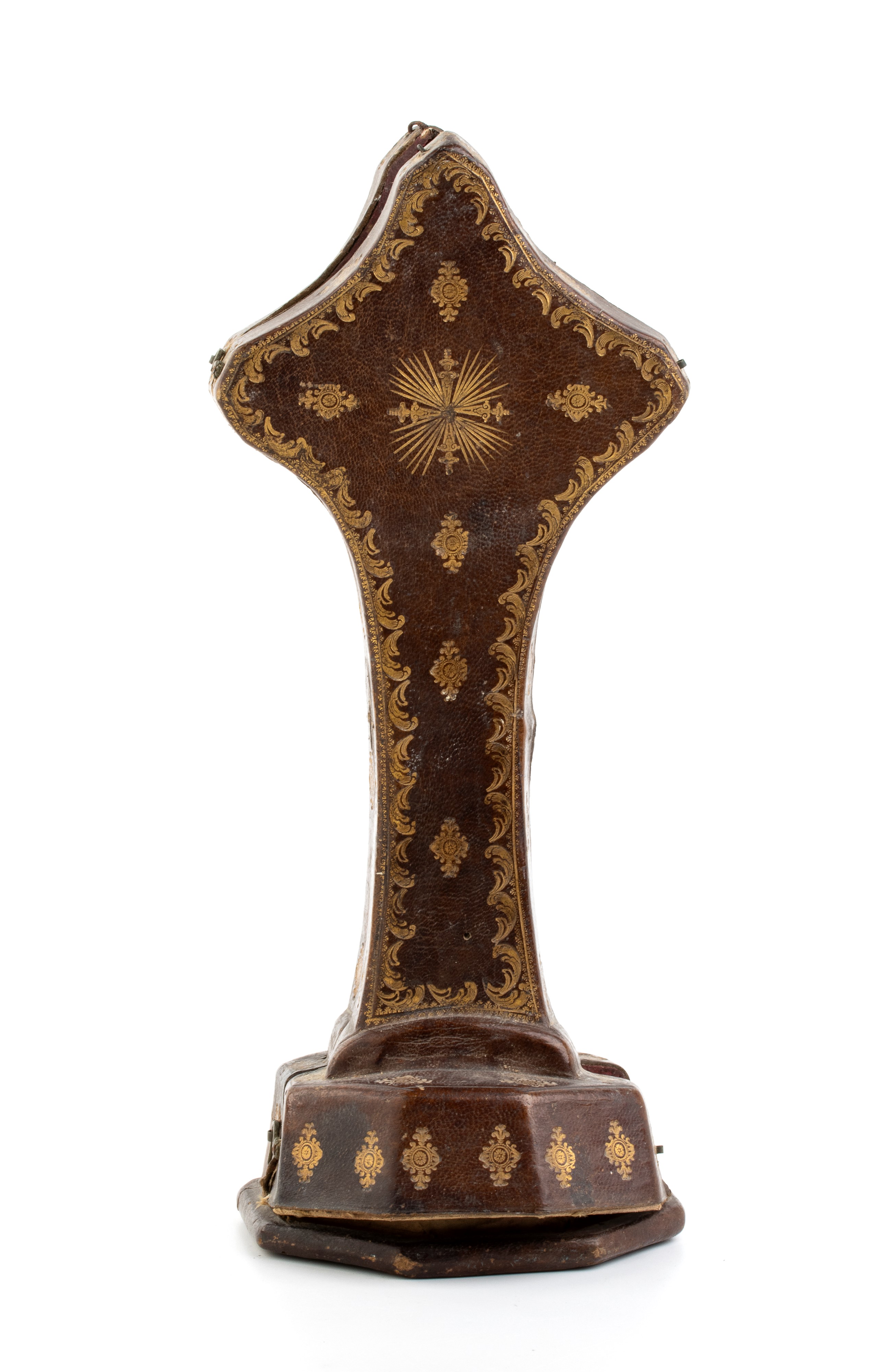 Oreficeria Siciliana - Croce Reliquiario in Argento e Corallo