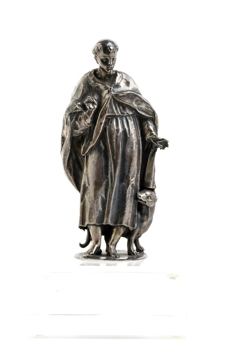 Scultura Italiana in Argento Raffigurante San Vito