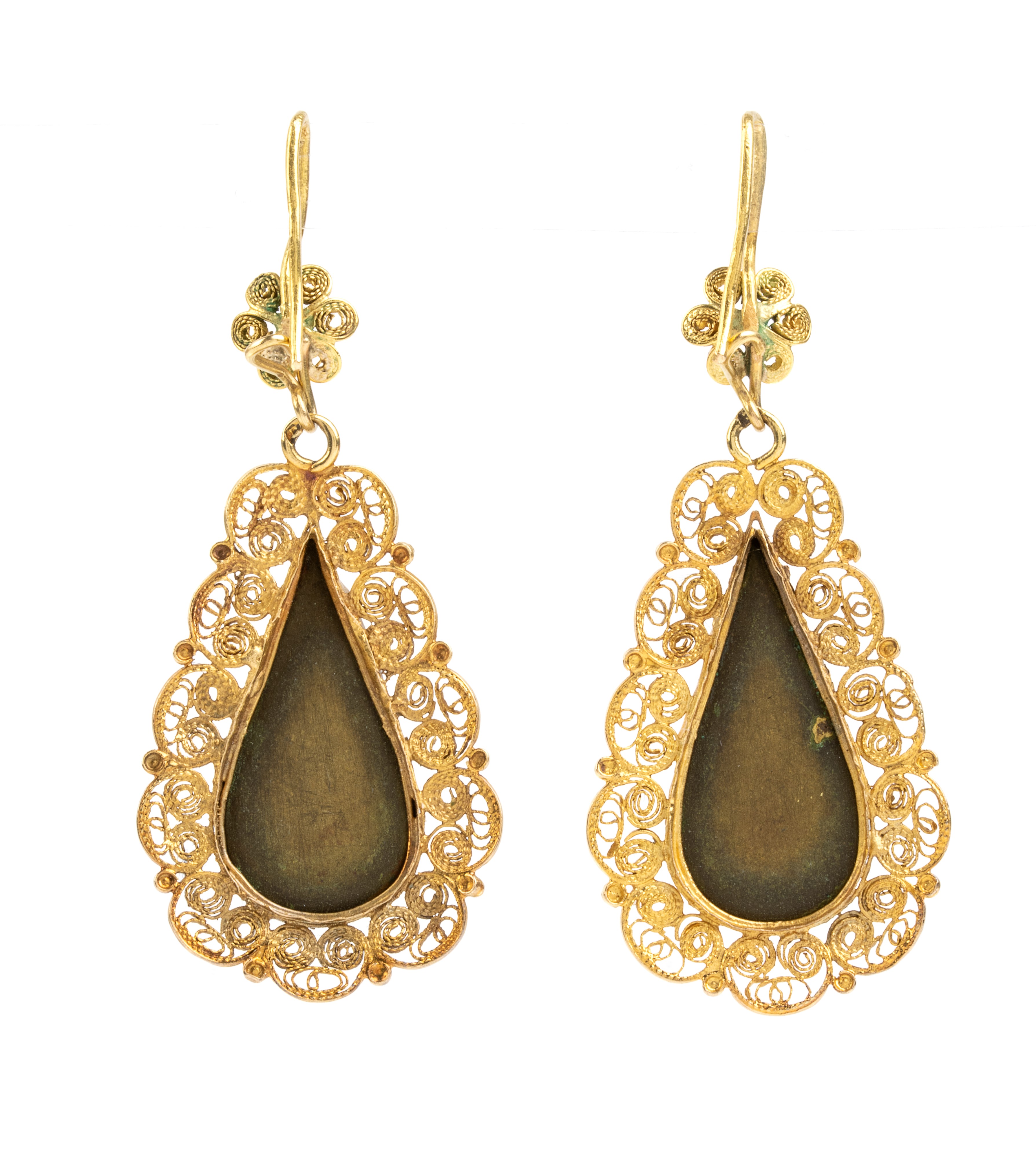 Orecchini in oro con micromosaico