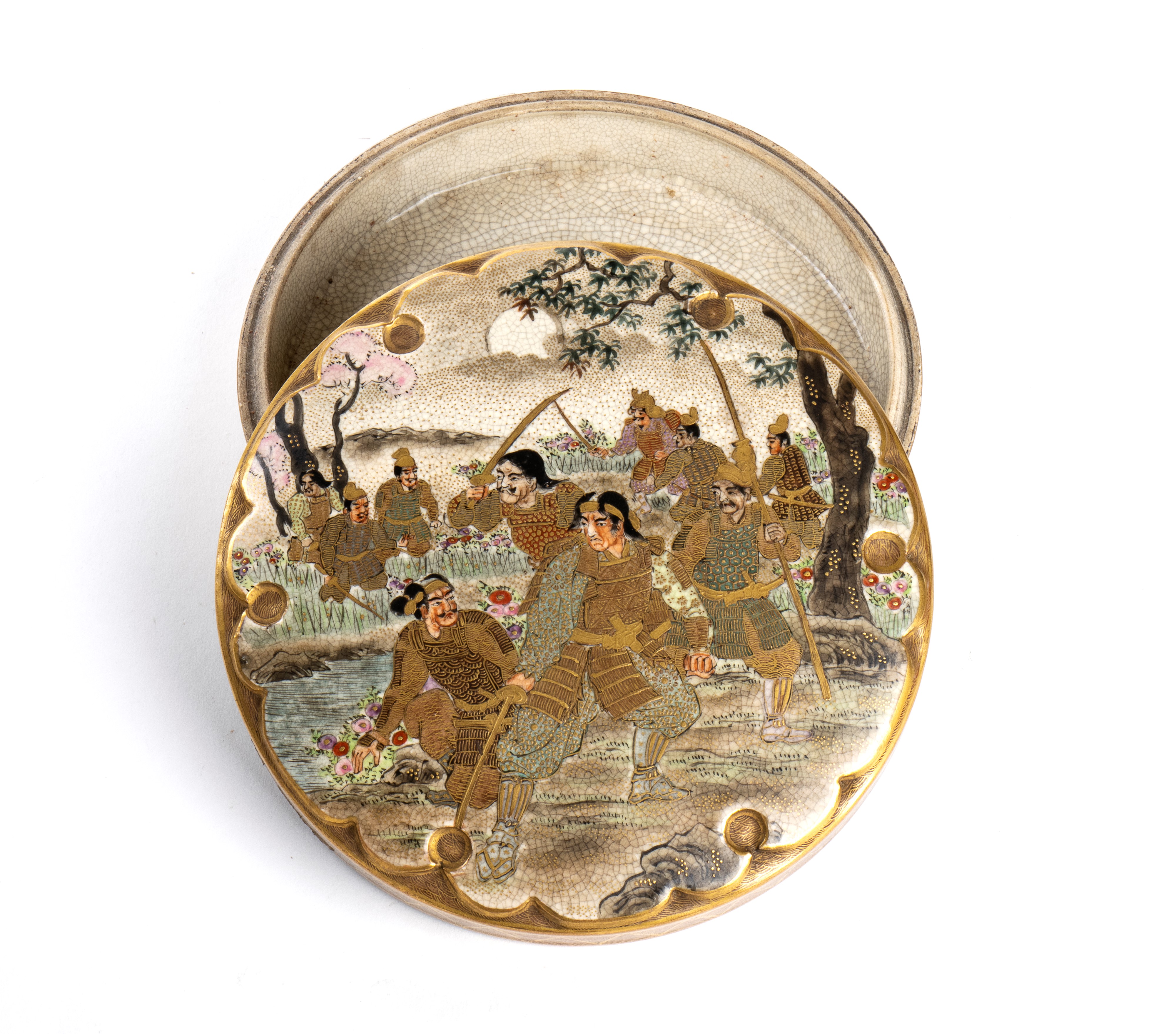 SCATOLA CON COPERCHIO IN CERAMICA SATSUMA