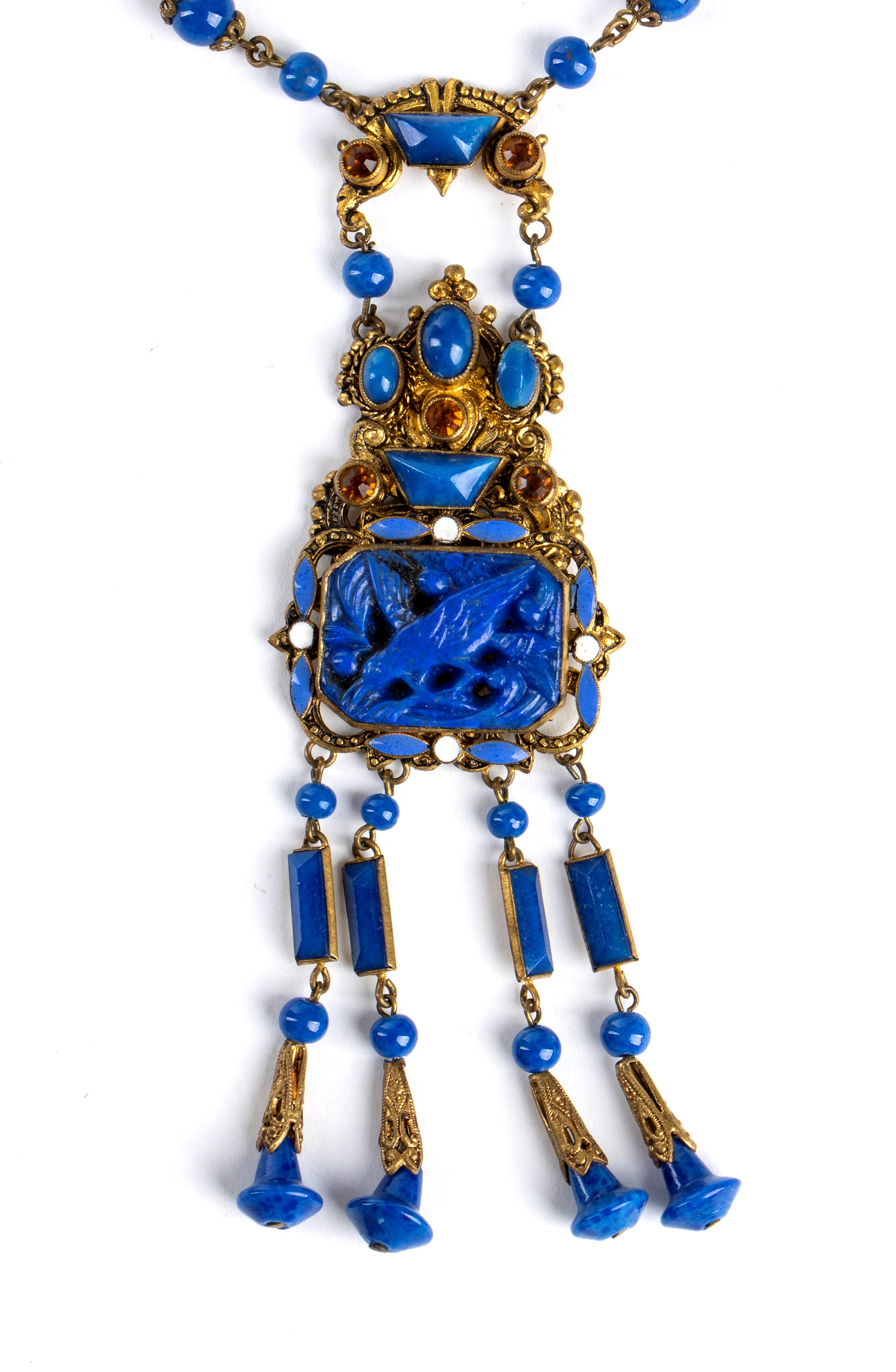 COLLANA IN METALLO DORATO E PIETRE