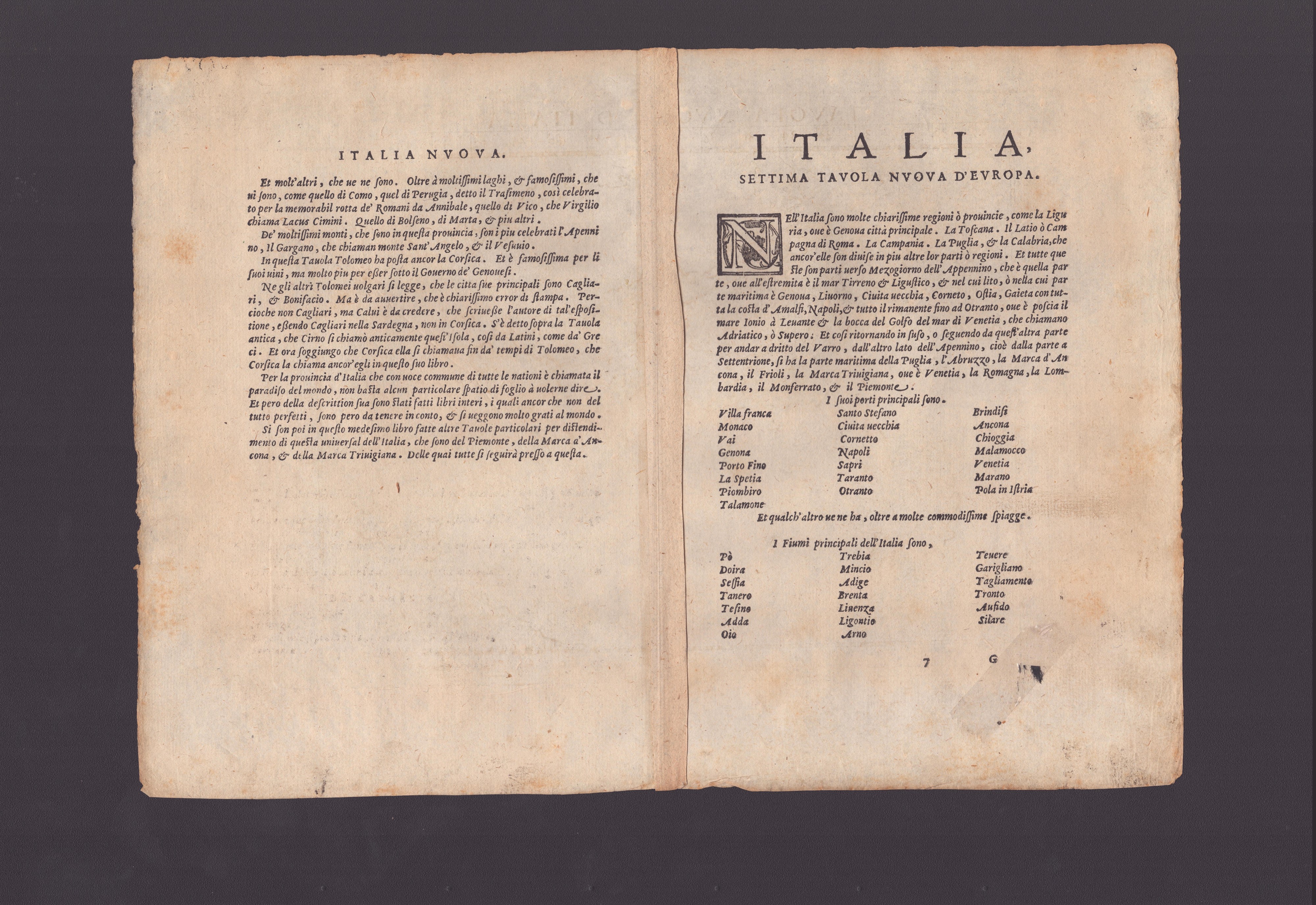 Girolamo Ruscelli - Tavola Nuova D'italia