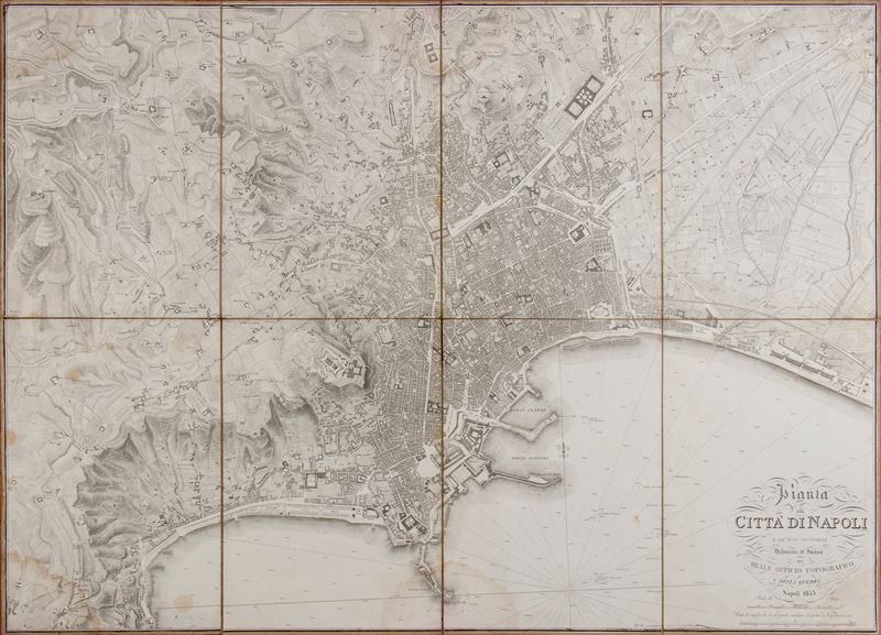 Pianta della Citta di Napoli e De'suoi Contorni, Delineata ed Incisa nel Reale Officio Topografic...