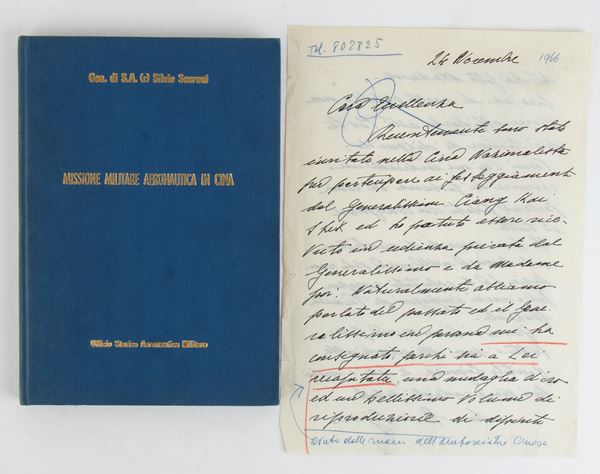 Libro dell'ufficio storico dell'Aeronautica Militare con lettera di ringraziamento