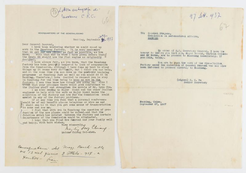 Governo Nazionalista della Repubblica di Cina,lettera Dattiloscritta Firmata da Madame Chiang Kai...