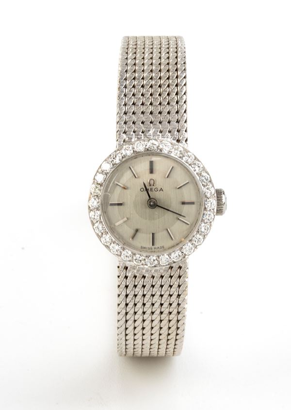 OMEGA - 18K gold and diamonds Lady wristwatch