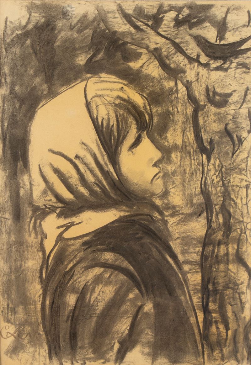 Carlo Levi - Ritratto di Bambina con il Fazzoletto