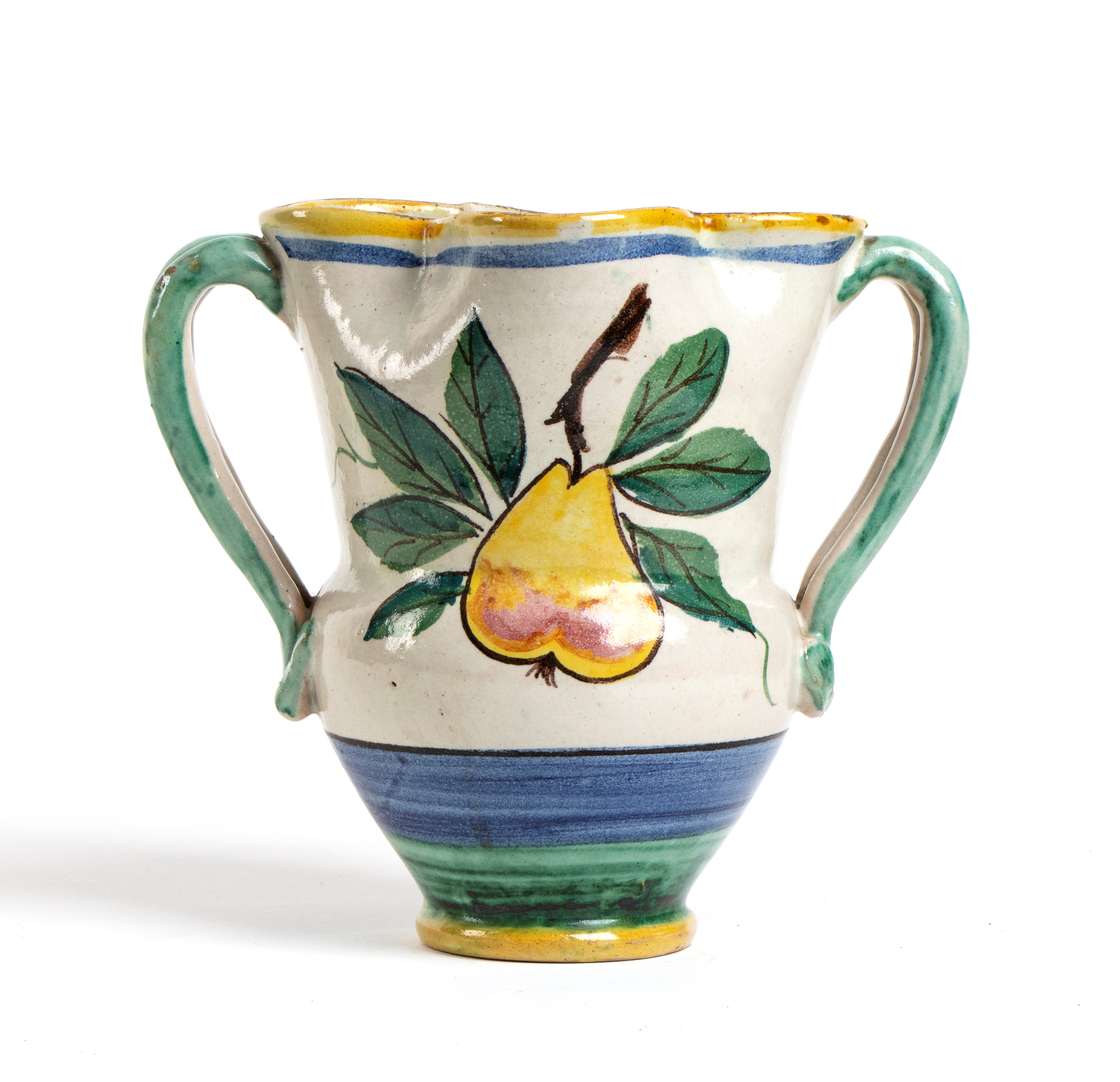 Gunther Studemann - Vaso con Motivo Decorativo di Frutta - Vietri