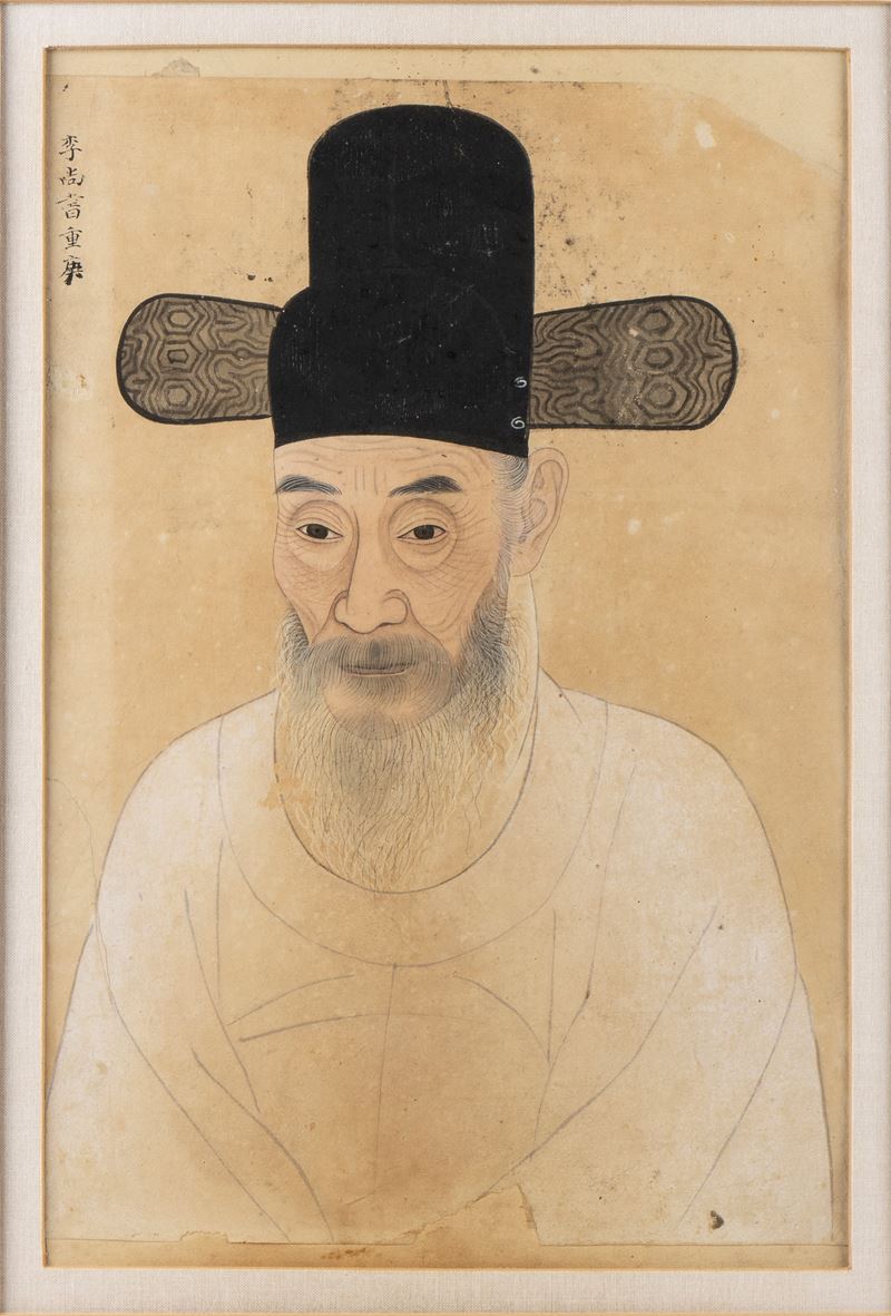 RITRATTO A MEZZO BUSTO DI UOMO ANZIANO