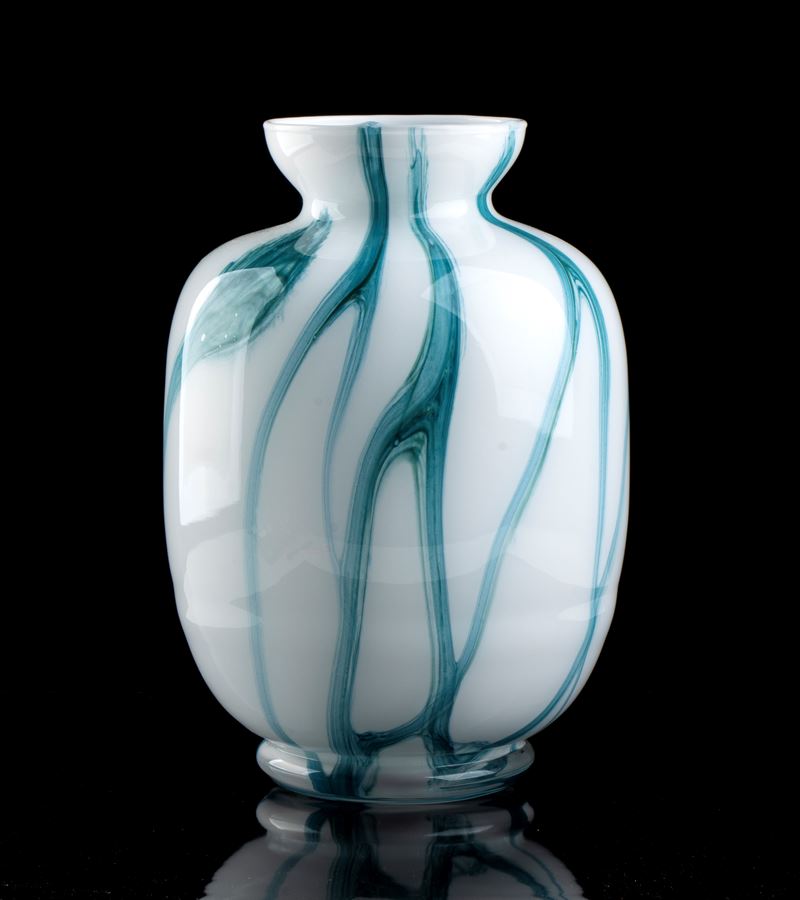 Vaso in vetro di Murano, altezza 31 cm, diametro 20 cm