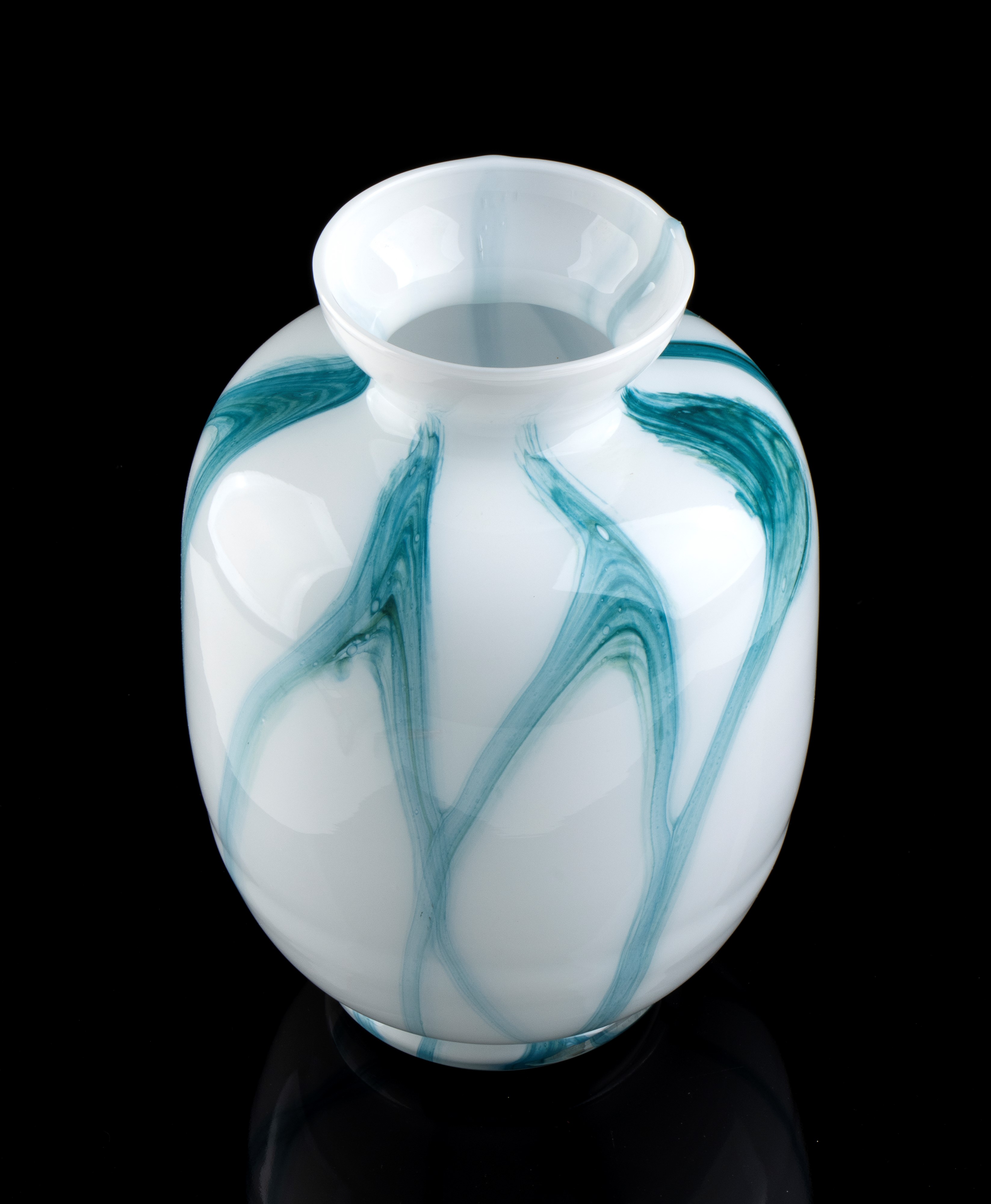 Vaso in vetro di Murano, altezza 31 cm, diametro 20 cm