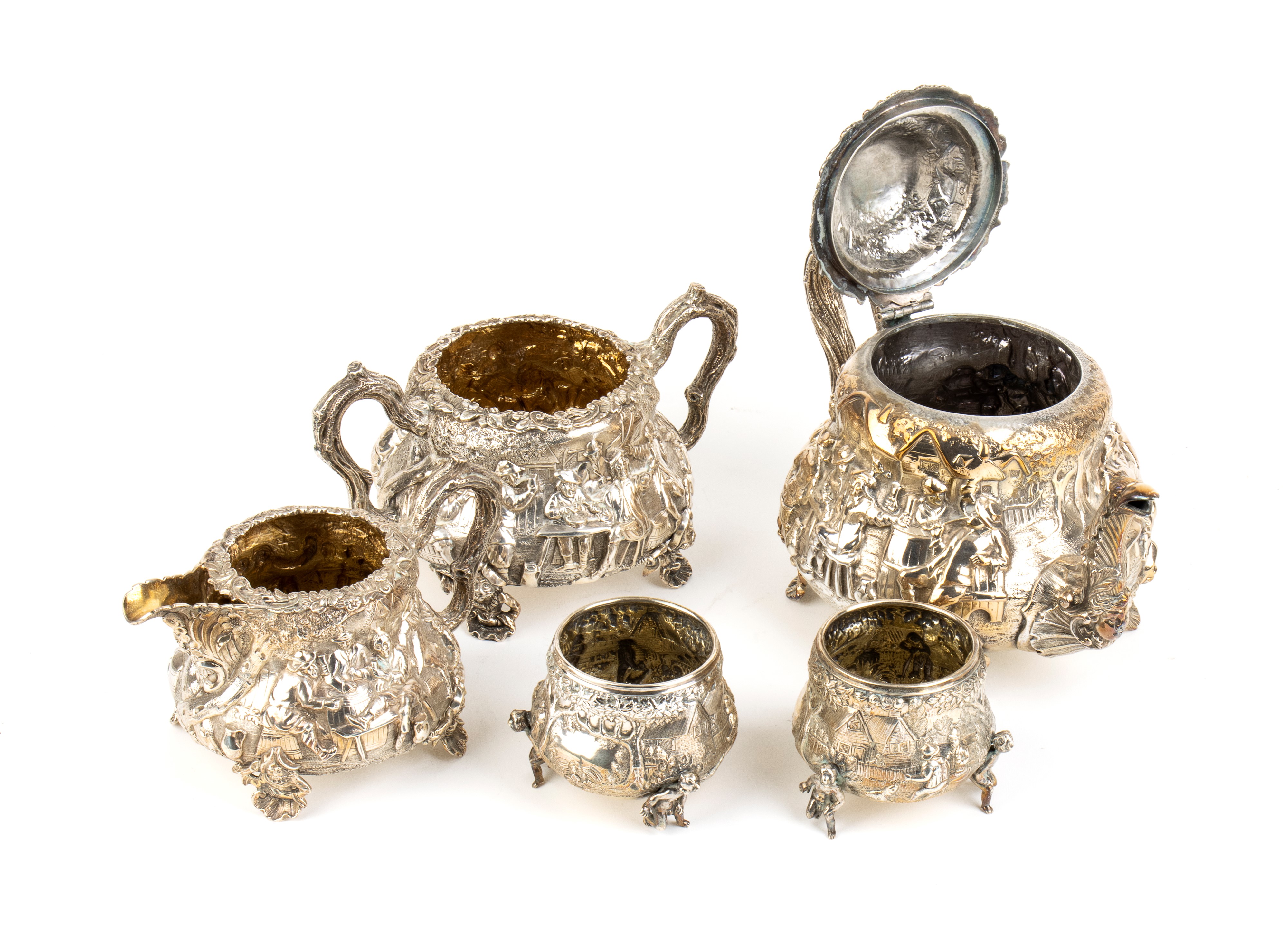 Richard Sibley II, Edward, Edward Junior, John & William Barnard - Servizio da Tè e Coppia Salier...