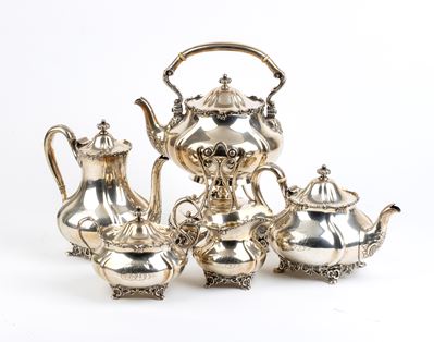 Servizio da Tè e da Caffè Russo in Argento