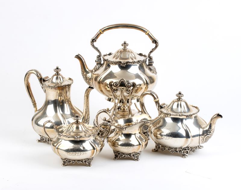 Servizio da Tè e da Caffè Russo in Argento