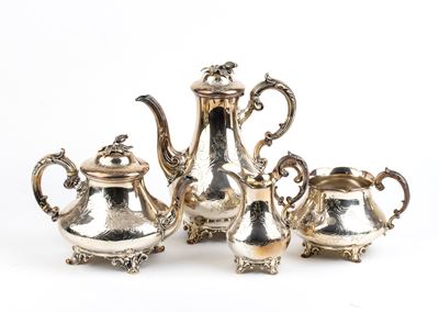 Servizio da Tè e Caffè Vittoriano Inglese in Argento