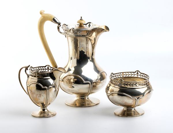 FABERG&#201; CARL - Russian silver tea service, master silversmith Anders (Antti) Nevalainen