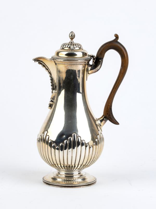 Charles Stuart Harris - English Victorian silver coffee pot