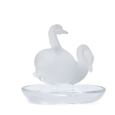 Coppia di Cigni, Scultura in Cristallo Lalique