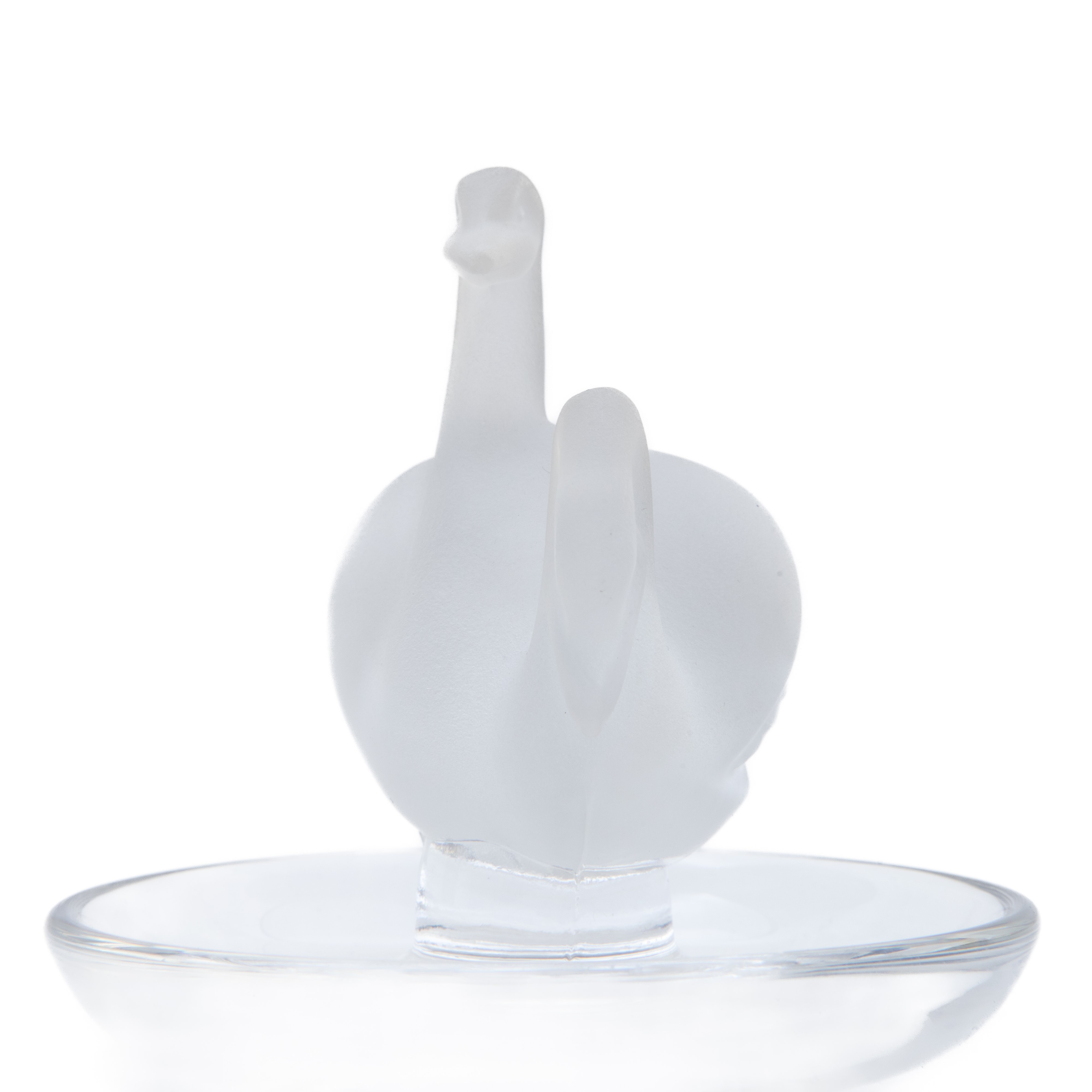 Coppia di Cigni, Scultura in Cristallo Lalique