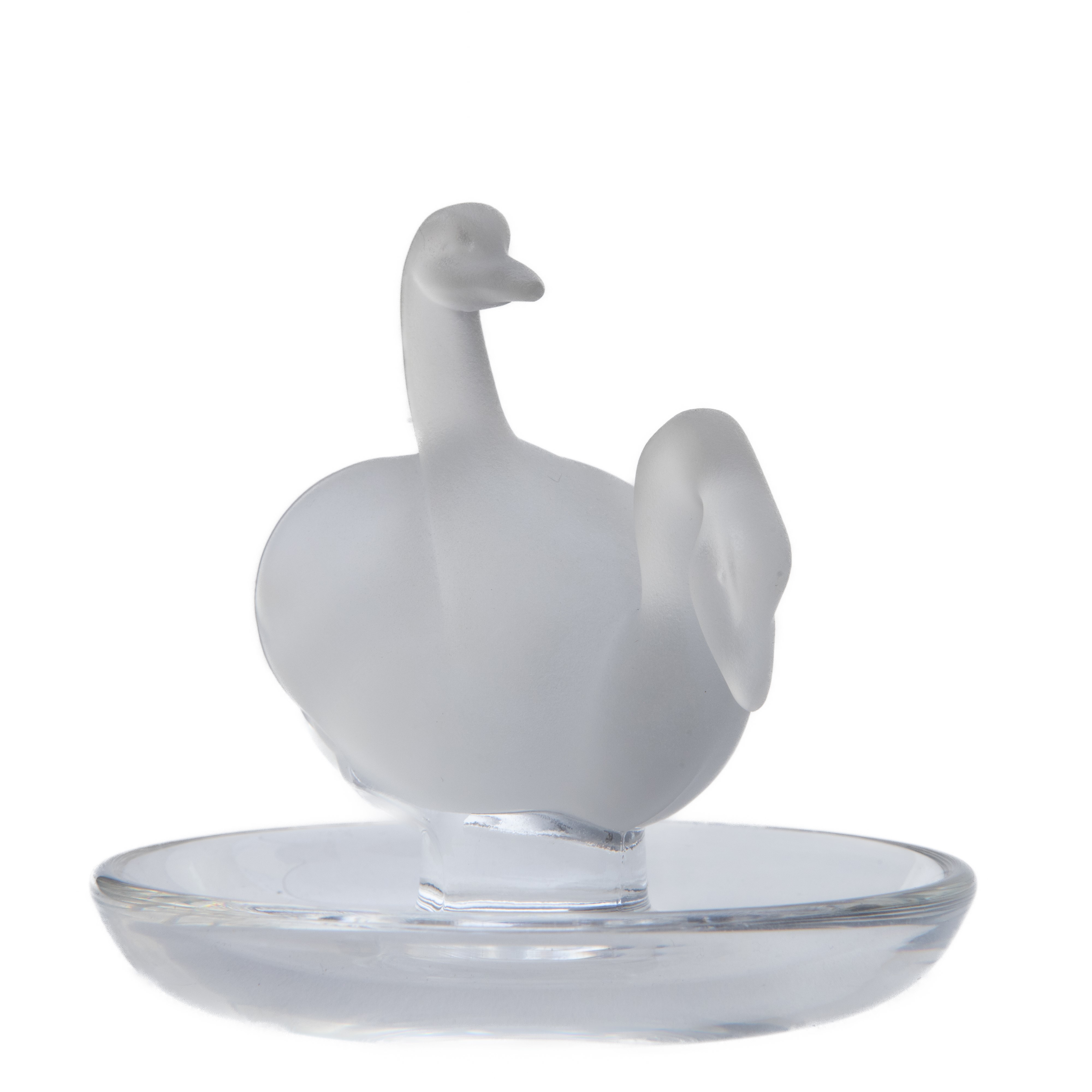 Coppia di Cigni, Scultura in Cristallo Lalique