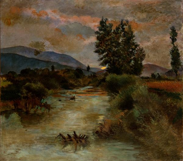 AUGUSTO BOMPIANI - River landscape