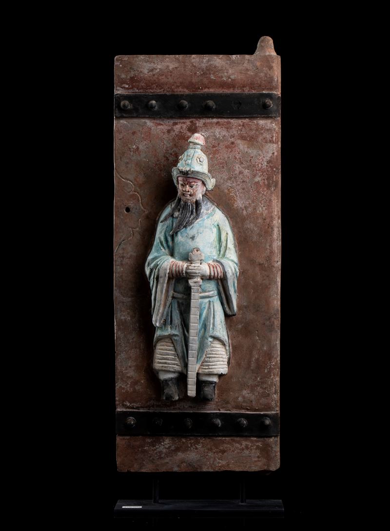 DUE ANTE DI PICCOLA PORTA IN CERAMICA INVETRIATA