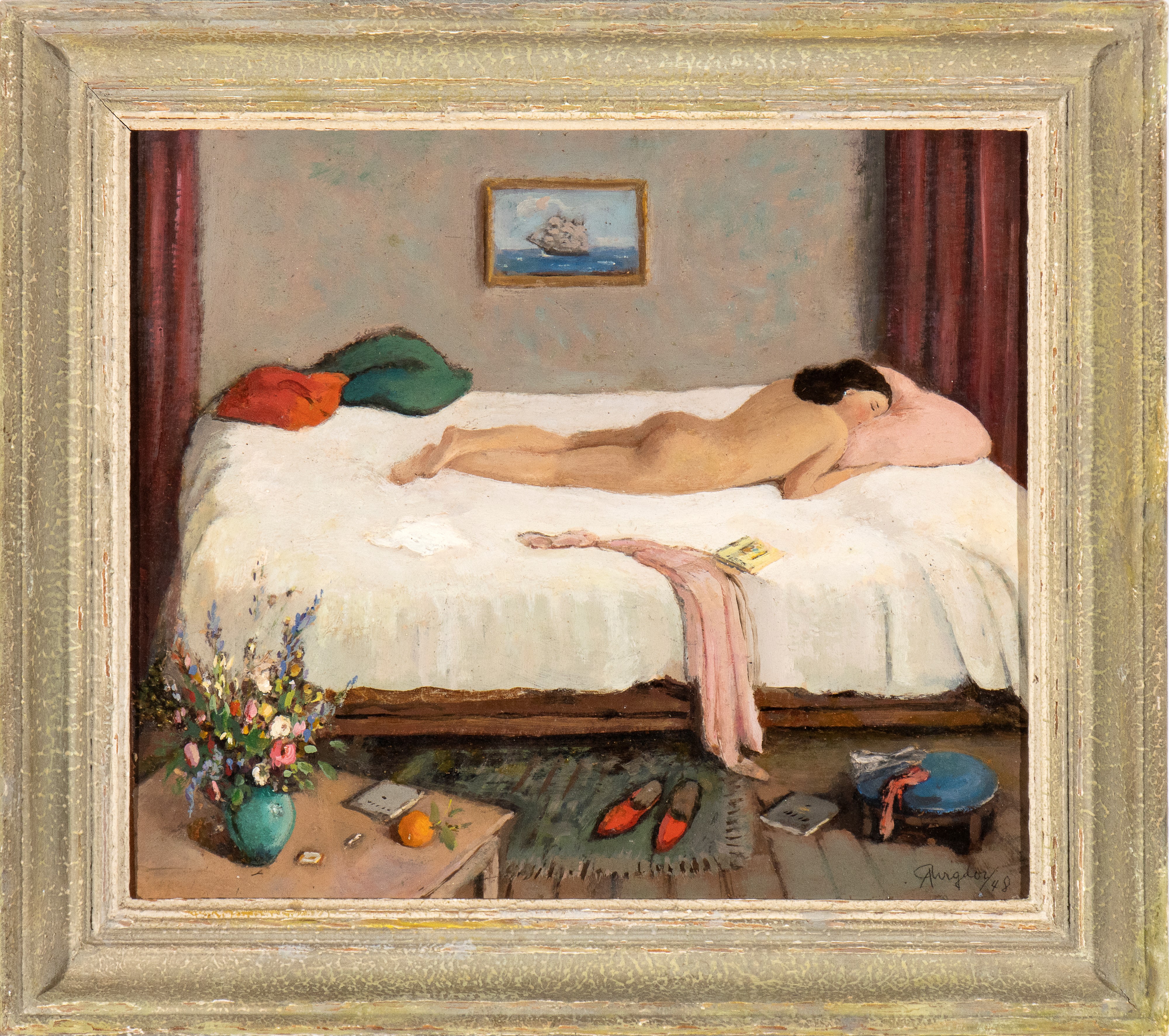 Arturo Avigdor - Nudo Femminile Sdraiato