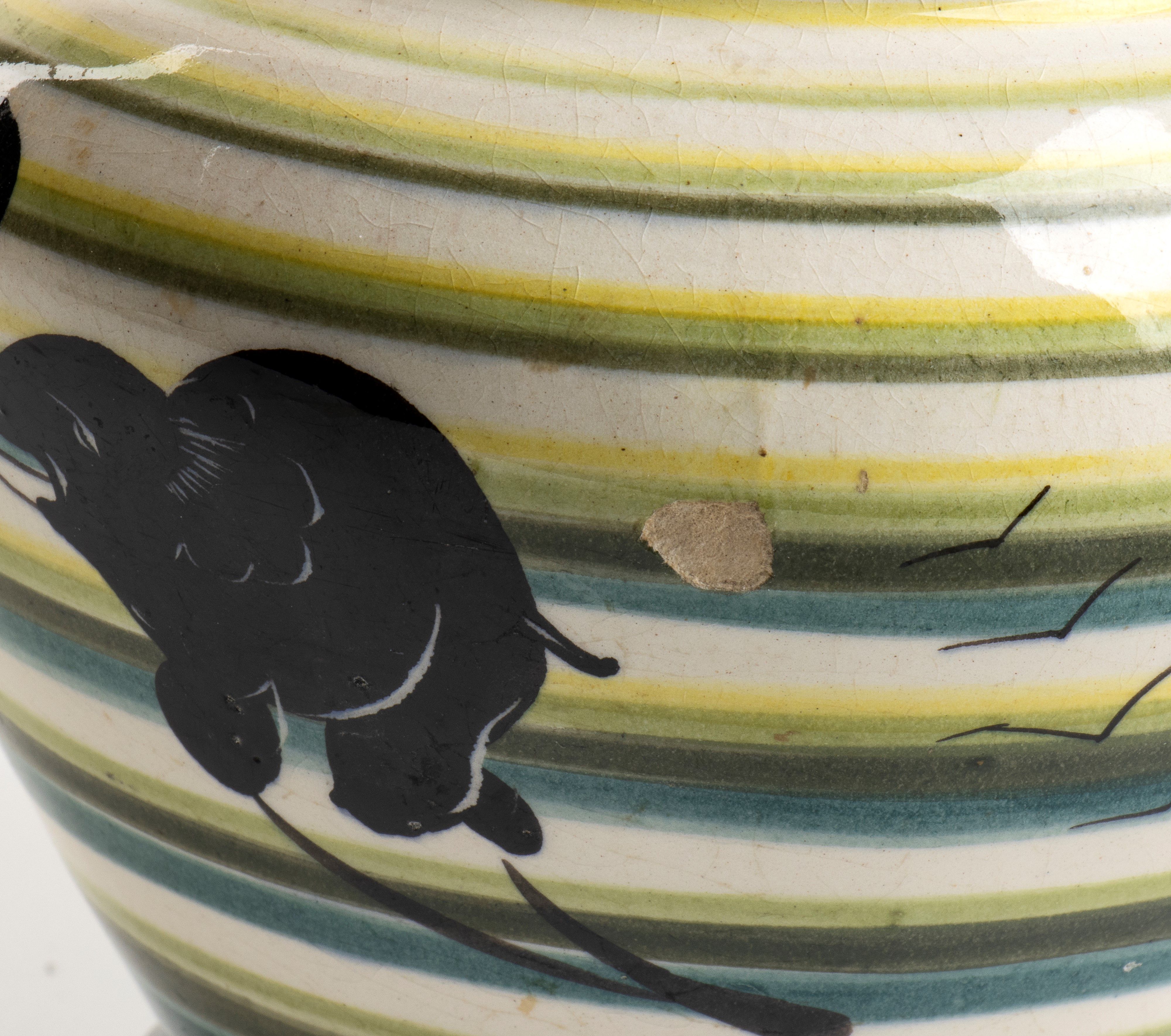 Dante Baldelli - Piccolo Vaso con Decorazioni Esotiche - Rometti
