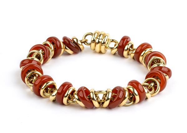 POMELLATO - Corniola gold bracelet 