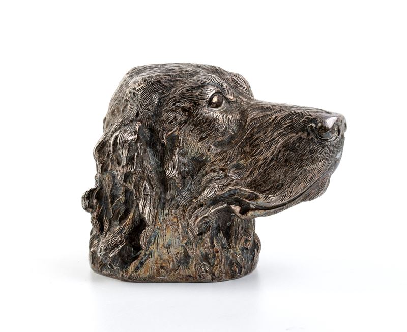 Accendino in Argento a Forma di Cane