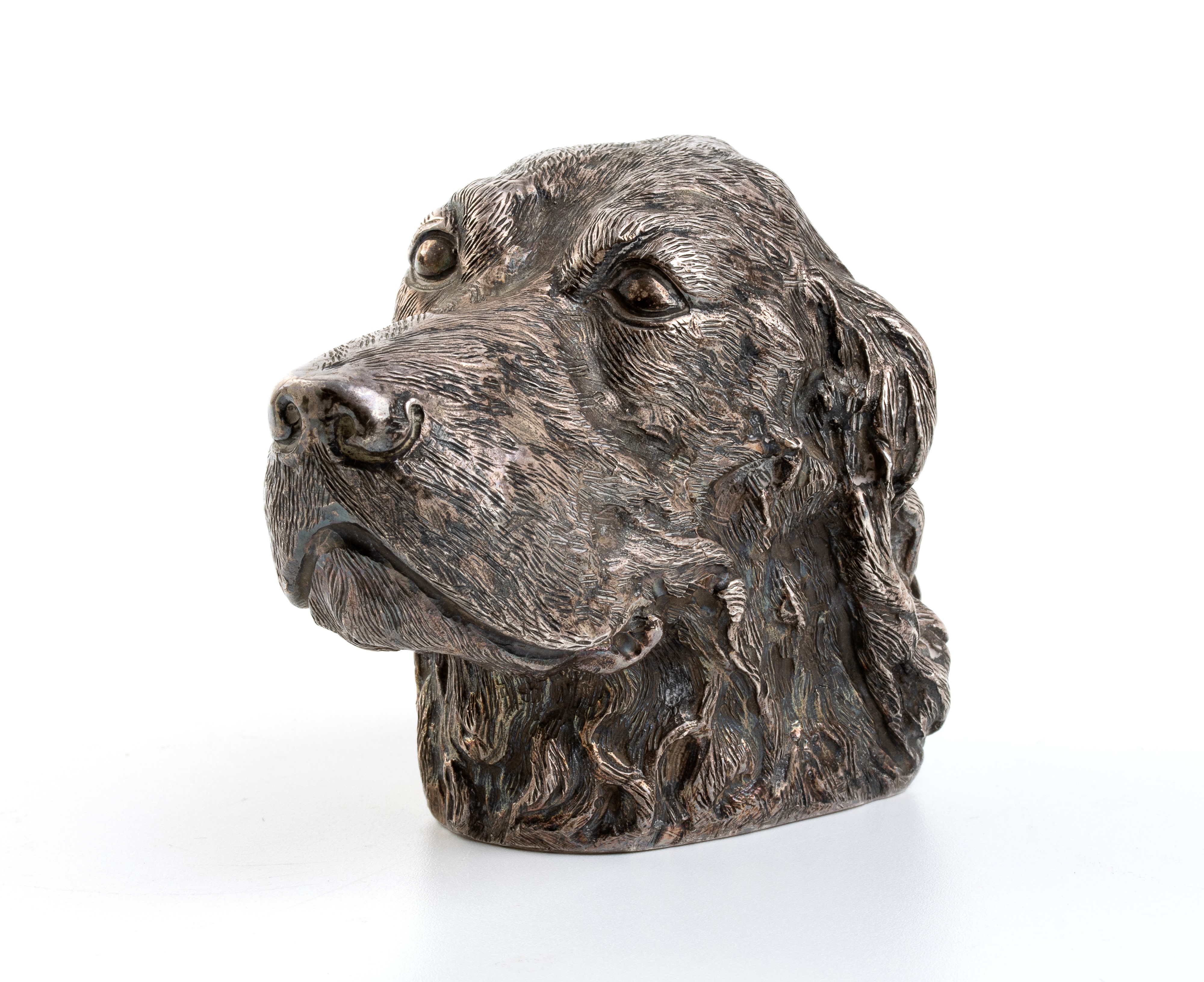 Accendino in Argento a Forma di Cane