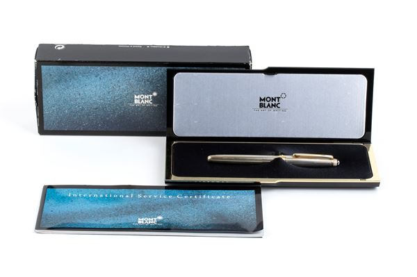 MONTBLANC - Meisterstuck: stilographic silver pen, 18k gold nib