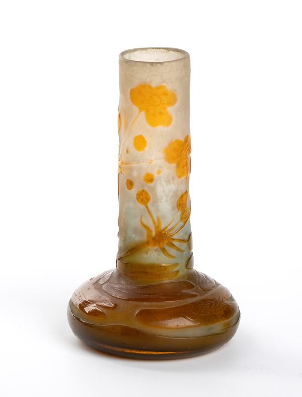 &#201;mile Gall&#233; - A Soli Fleur glass vase